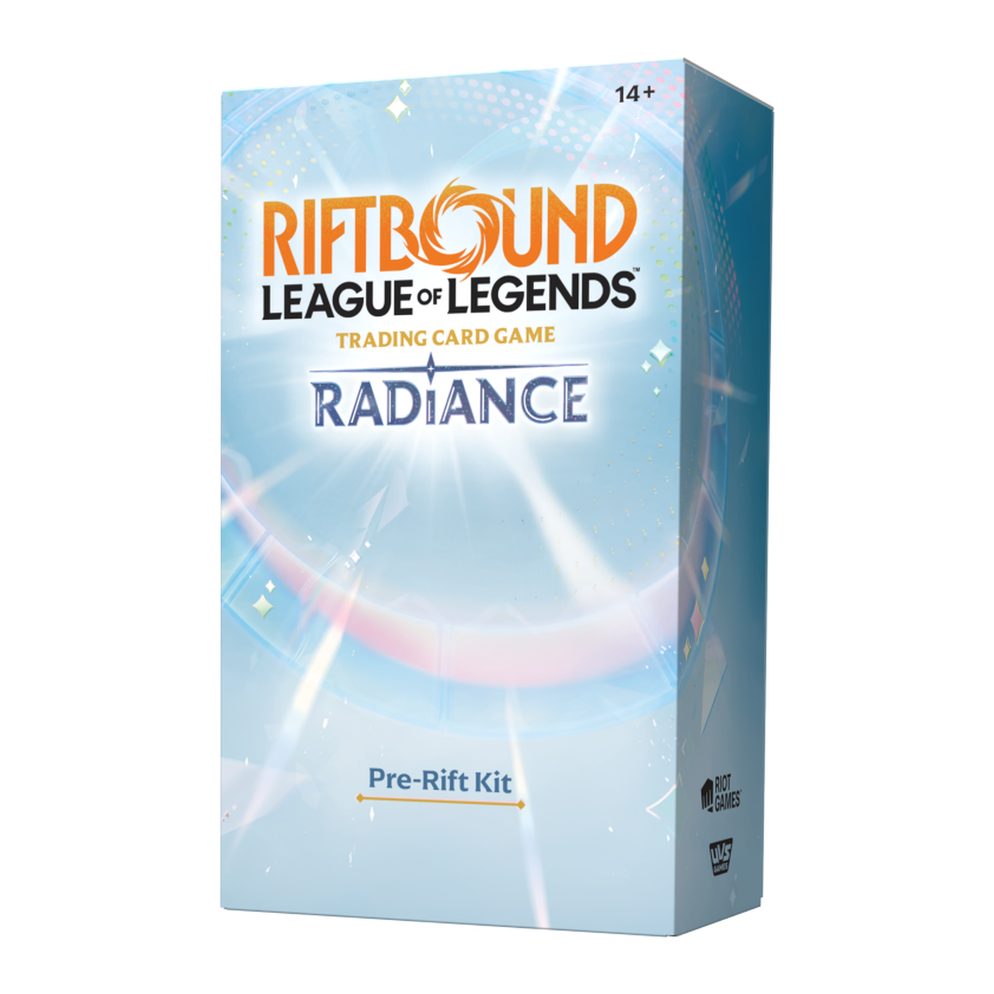 Riftbound League of Legends TCG Radiance Pre-Rift Event Kit sealed box, English edition, 16-player prerelease kit