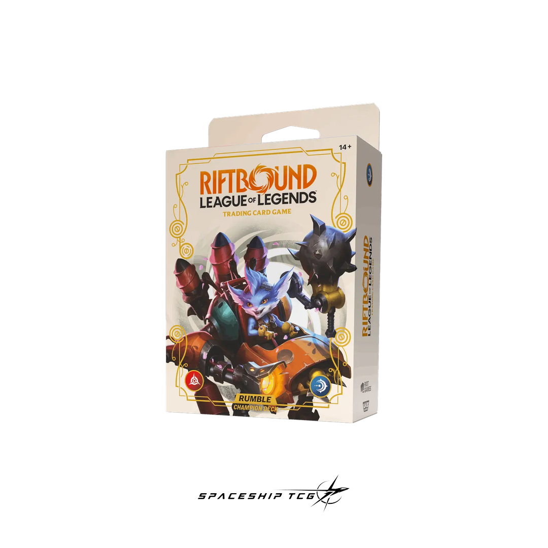 Riftbound League of Legends Spiritforged Rumble Champion Deck preconstructed 56 cards Mech tribal English edition factory sealed Spaceship TCG Spain
