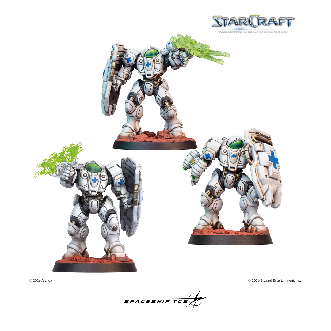 Starcraft TMG Two Player Starter Set Founders Edition - Complete miniatures starter with Kerrigan Queen of Blades - Box Back - Spaceship TCG Spain