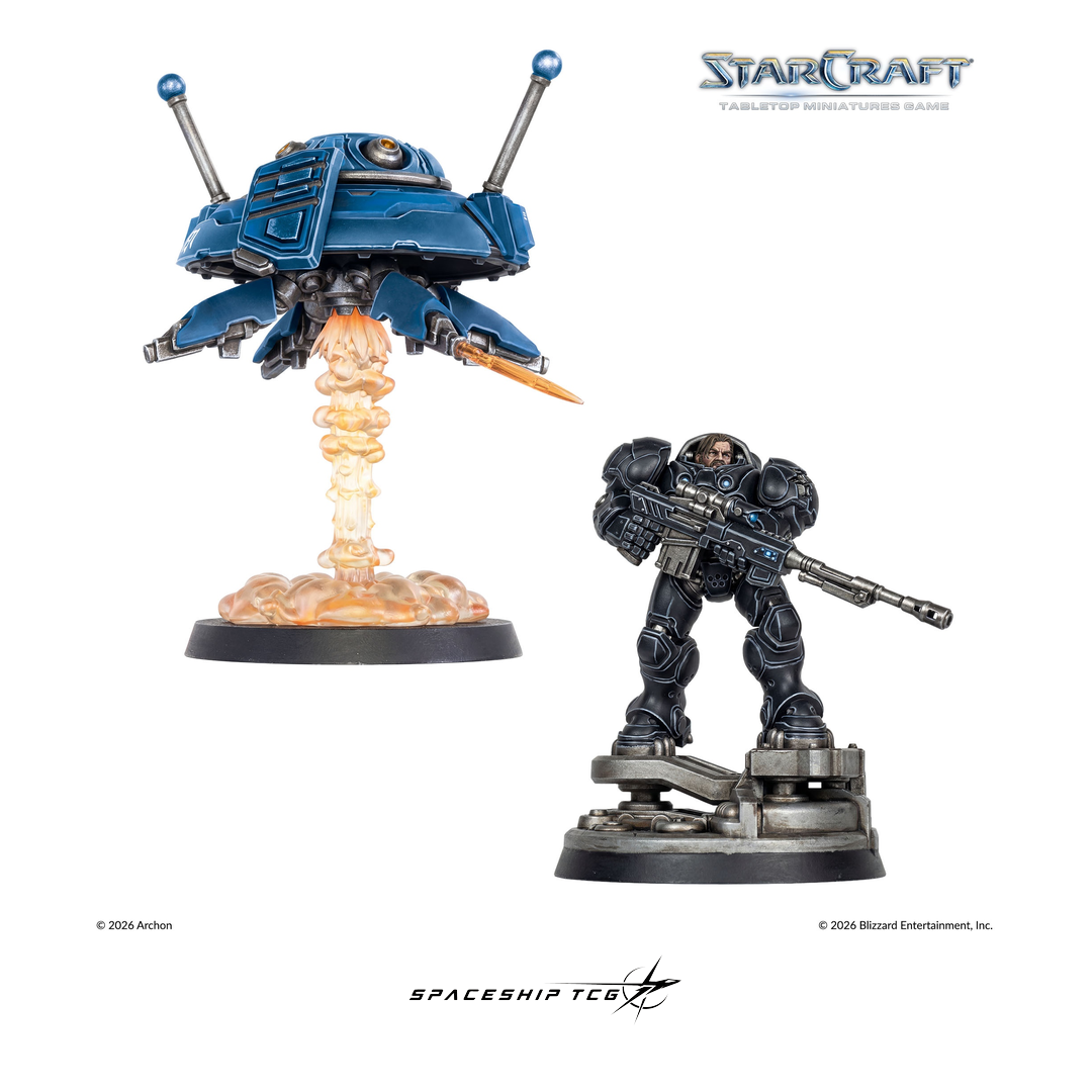 Starcraft TMG Two Player Starter Set Founders Edition - Complete miniatures starter with Kerrigan Queen of Blades - Detail View - Spaceship TCG Spain