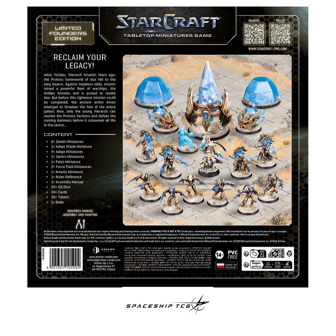 Starcraft TMG Protoss Starter Set Founders Edition - Complete Protoss army with Artanis hero by Archon Studio - Contents