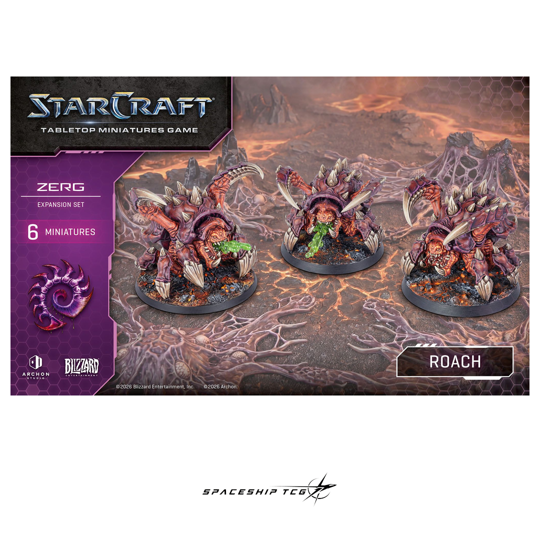 Starcraft TMG Zerg Expansion Set featuring Roach miniatures with evolution variants by Archon Studio - View 6