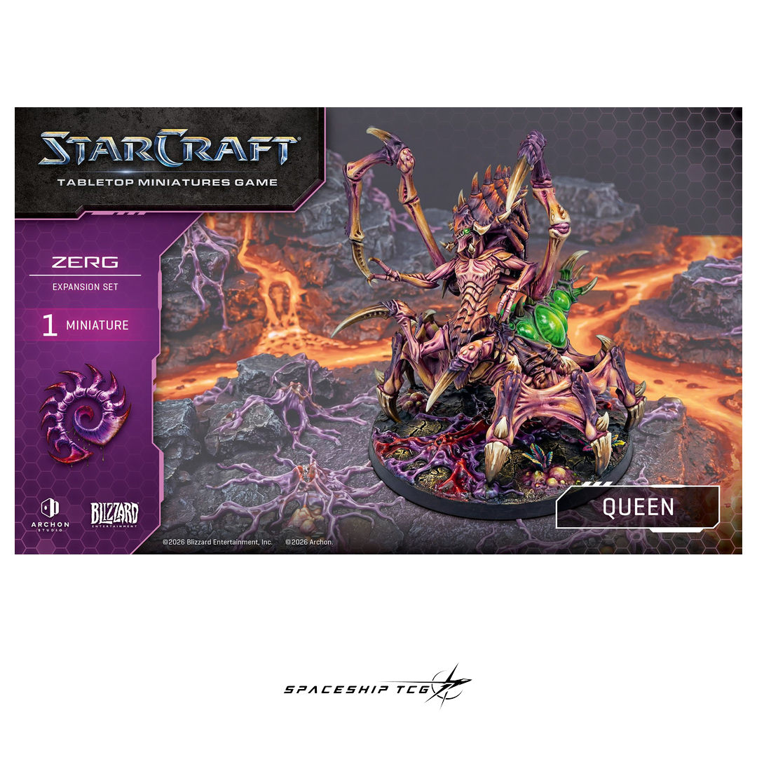 Starcraft TMG Zerg Expansion Set Queen - Support unit miniatures with bases and cards - View 6 - Spaceship TCG Spain