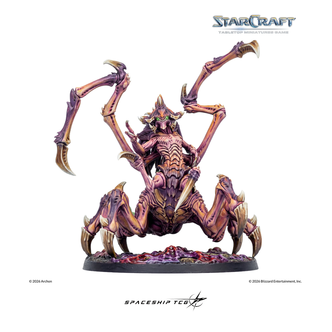Starcraft TMG Zerg Expansion Set Queen - Support unit miniatures with bases and cards - View 8 - Spaceship TCG Spain