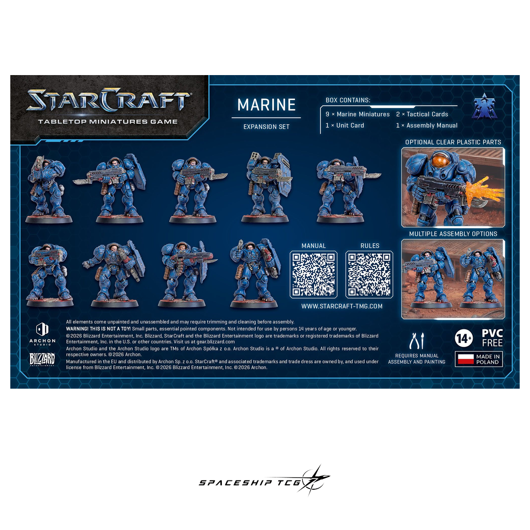 Starcraft TMG Terran Expansion Set featuring Marine infantry miniatures with CMC powered armor by Archon Studio - View 7