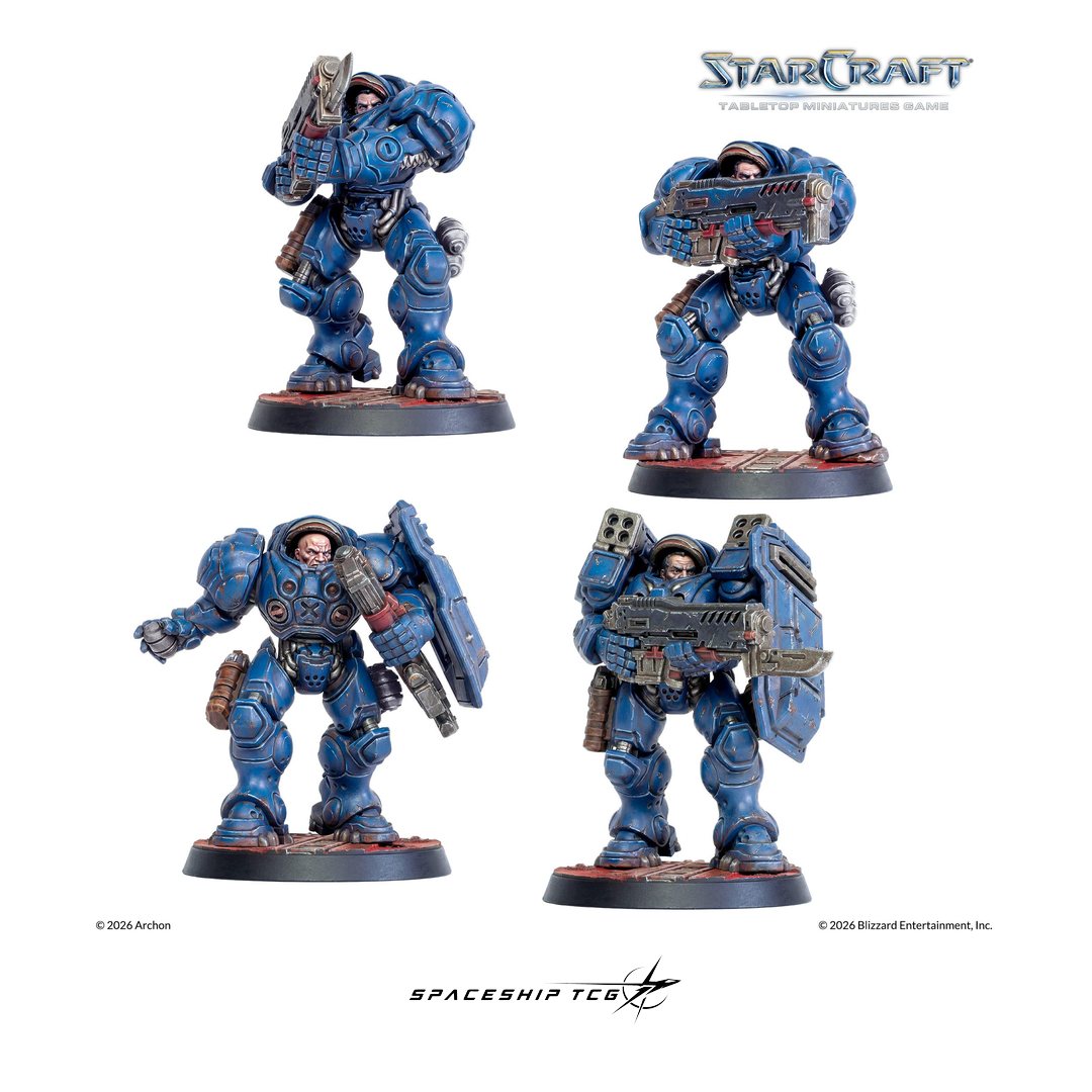Starcraft TMG Terran Expansion Set featuring Marine infantry miniatures with CMC powered armor by Archon Studio - View 8