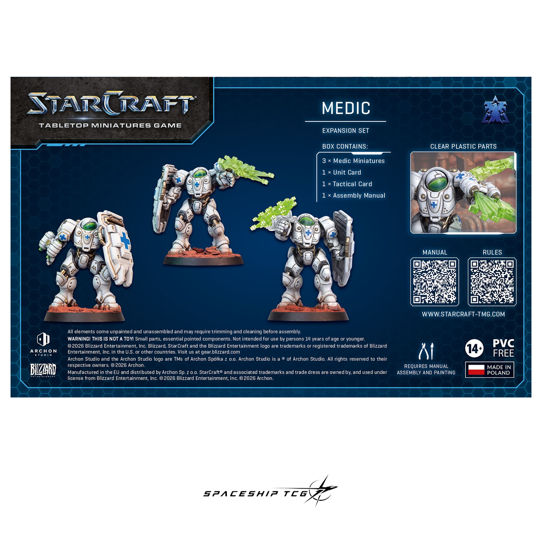 Starcraft TMG Terran Expansion Set featuring Medic support unit miniatures by Archon Studio - View 7