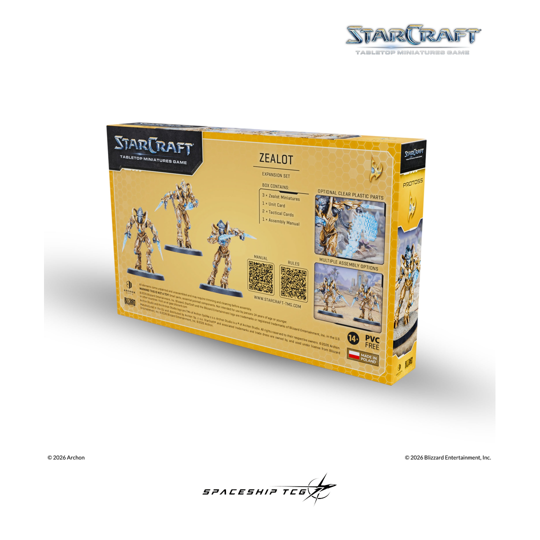 Starcraft TMG Protoss Expansion Set featuring Zealot Templar warrior miniatures by Archon Studio - Contents