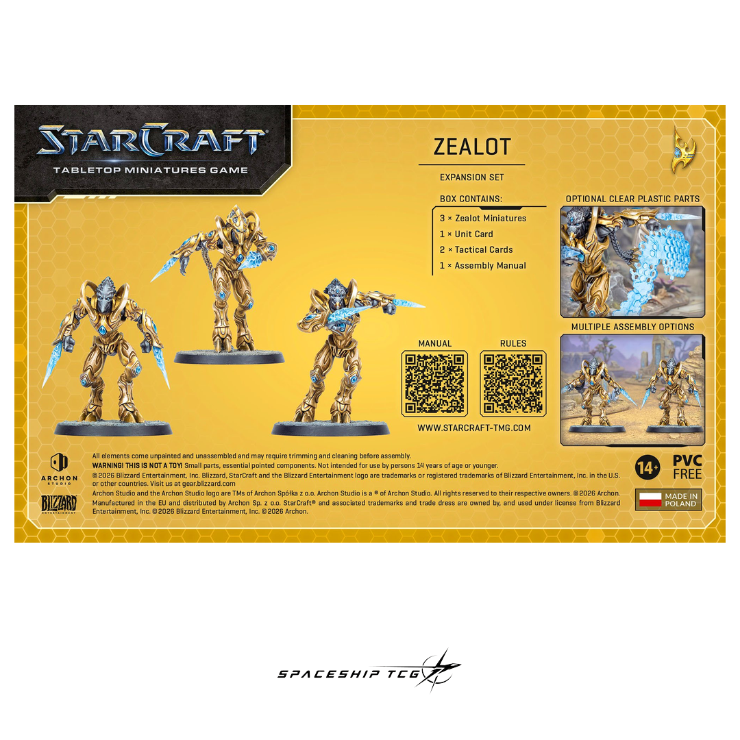 Starcraft TMG Protoss Expansion Set featuring Zealot Templar warrior miniatures by Archon Studio - View 7