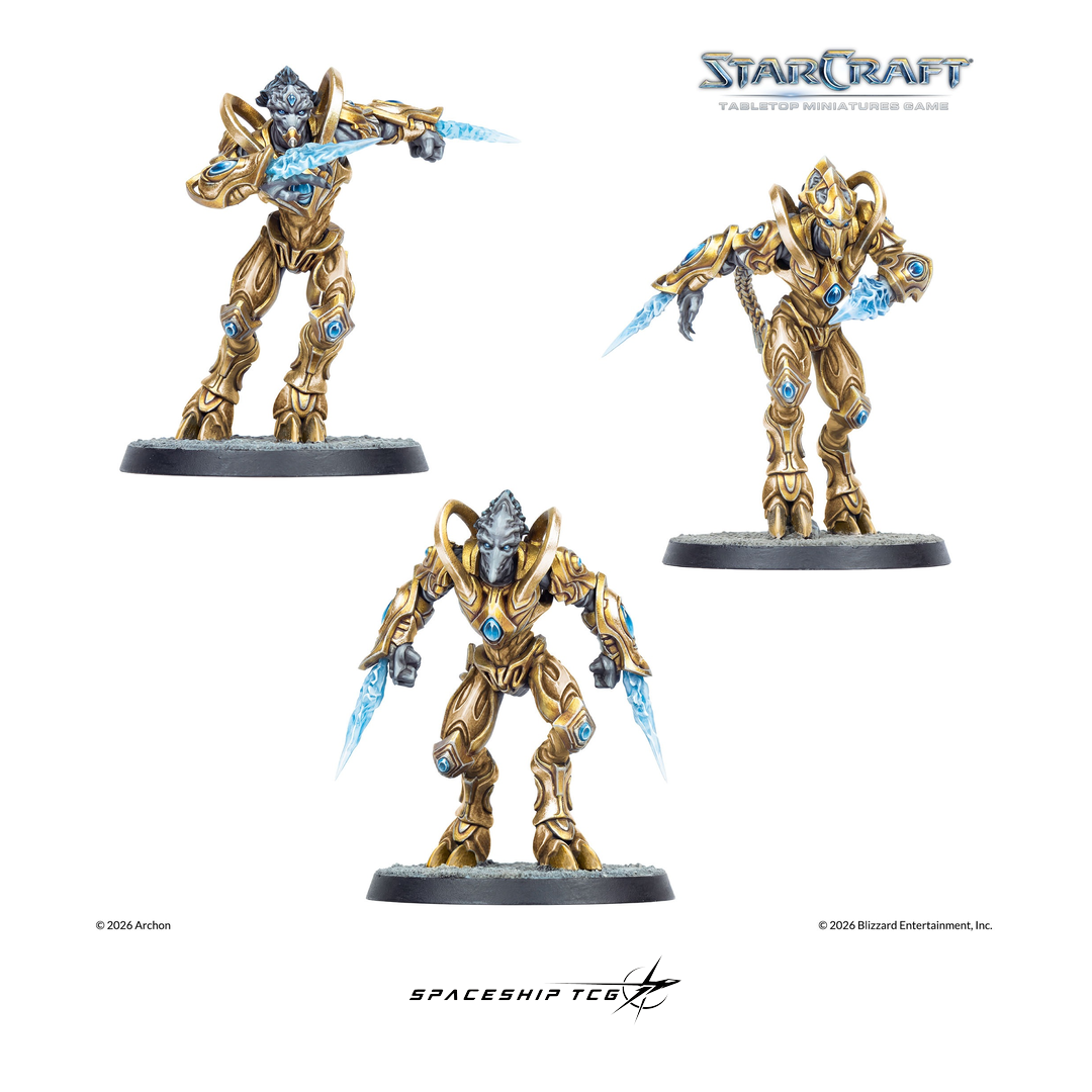 Starcraft TMG Protoss Expansion Set featuring Zealot Templar warrior miniatures by Archon Studio - View 8