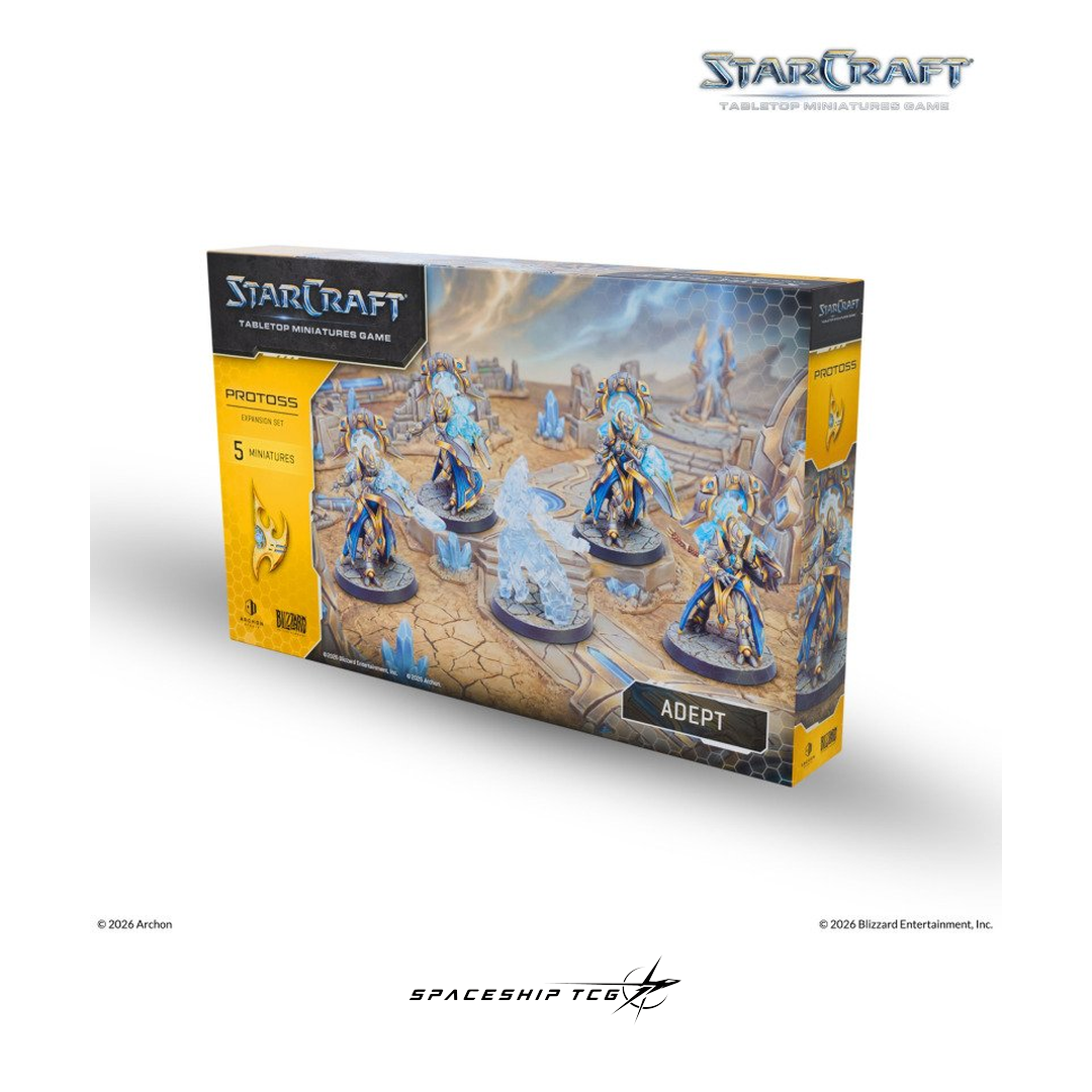 Starcraft TMG Protoss Expansion Set featuring Adept specialist miniatures by Archon Studio - Box Front