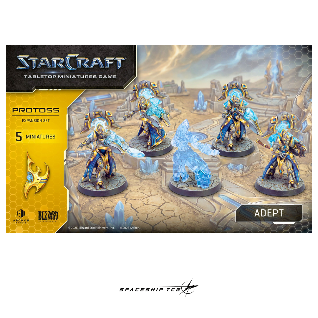 Starcraft TMG Protoss Expansion Set featuring Adept specialist miniatures by Archon Studio - Box Back