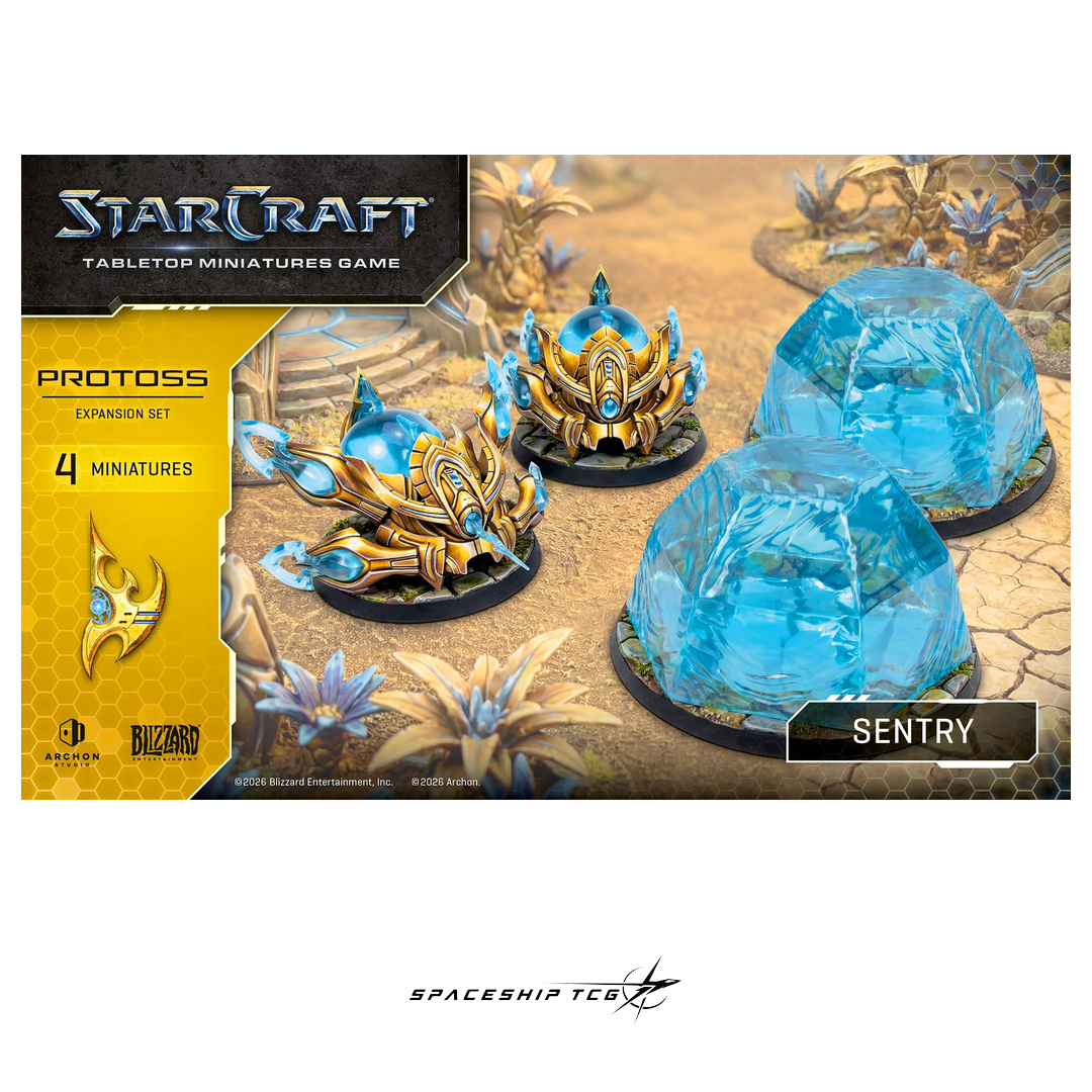 Starcraft TMG Protoss Expansion Set featuring Sentry combat drone support miniatures by Archon Studio - View 6