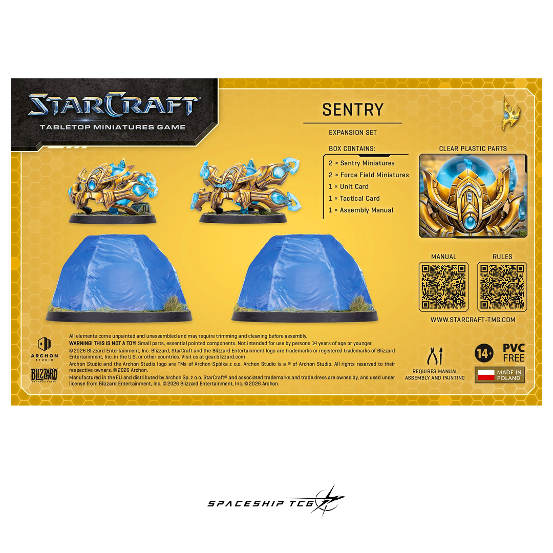 Starcraft TMG Protoss Expansion Set featuring Sentry combat drone support miniatures by Archon Studio - View 7