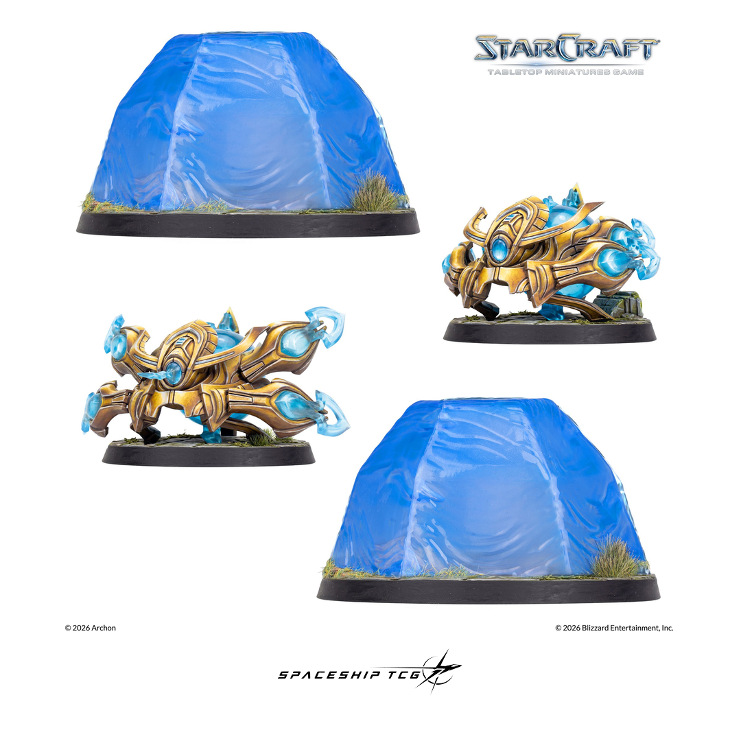 Starcraft TMG Protoss Expansion Set featuring Sentry combat drone support miniatures by Archon Studio - View 8