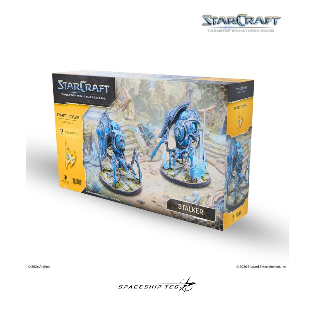 Starcraft TMG Protoss Expansion Set featuring Stalker war machine miniatures by Archon Studio - Box Front