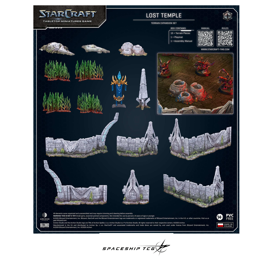 Starcraft TMG Terrain Expansion Set Lost Temple - 15 terrain pieces recreating the iconic Starcraft map by Archon Studio - View 6