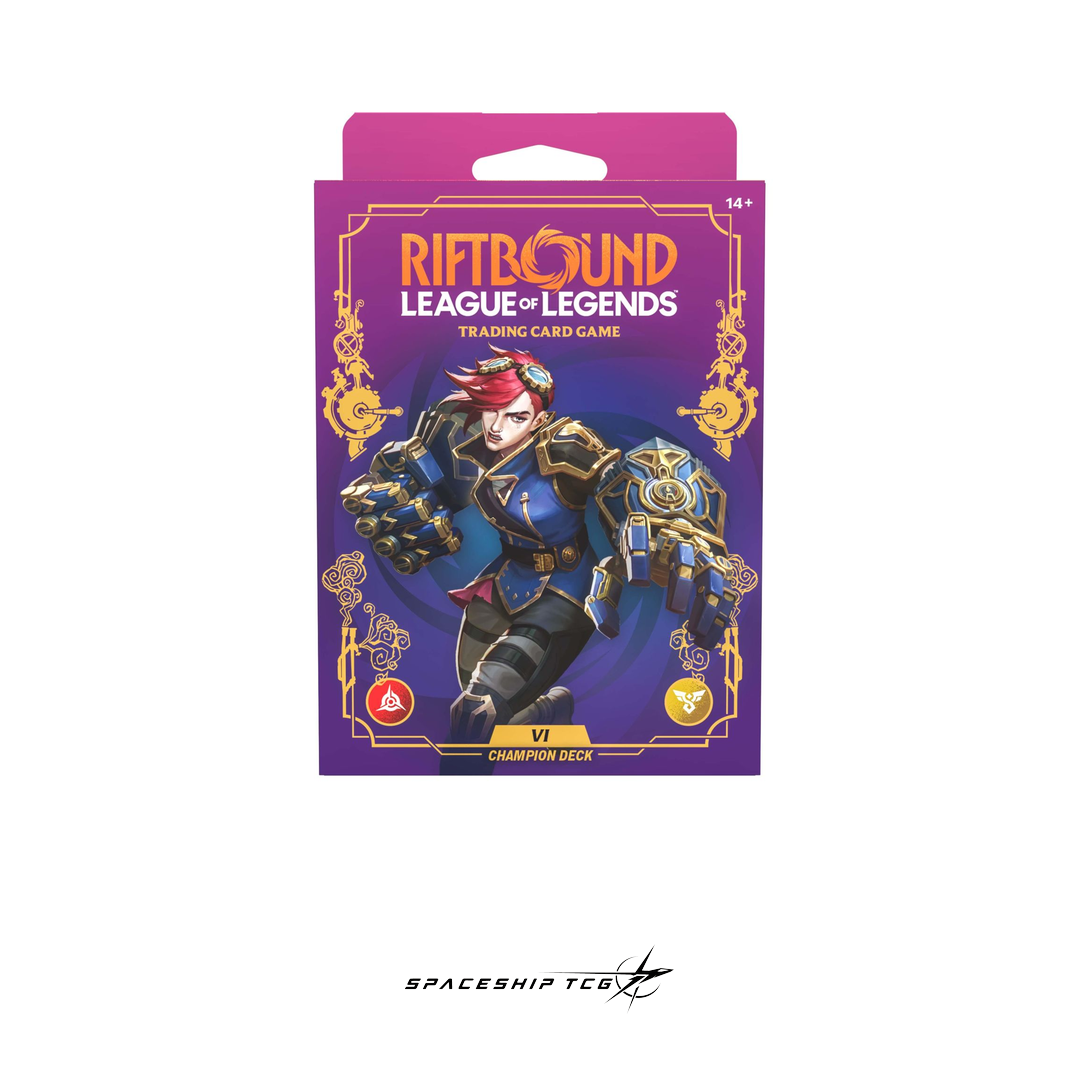 Riftbound League of Legends Unleashed Vi Champion Deck preconstructed 56 cards Piltover Zaun aggro English edition sealed Spaceship TCG Spain