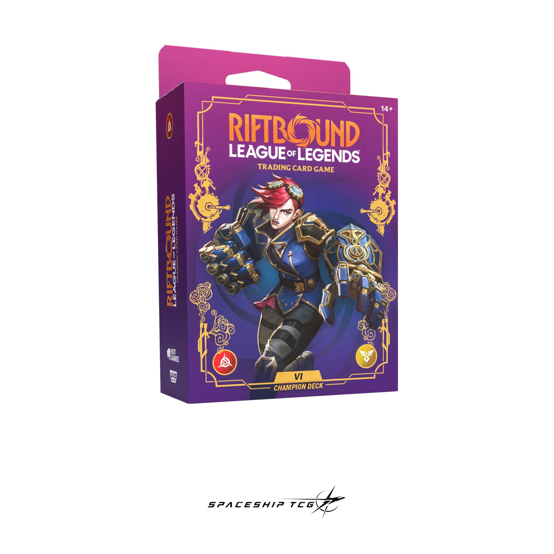 Riftbound League of Legends Unleashed Vi Champion Deck preconstructed 56 cards Piltover Zaun aggro English edition sealed Spaceship TCG Spain