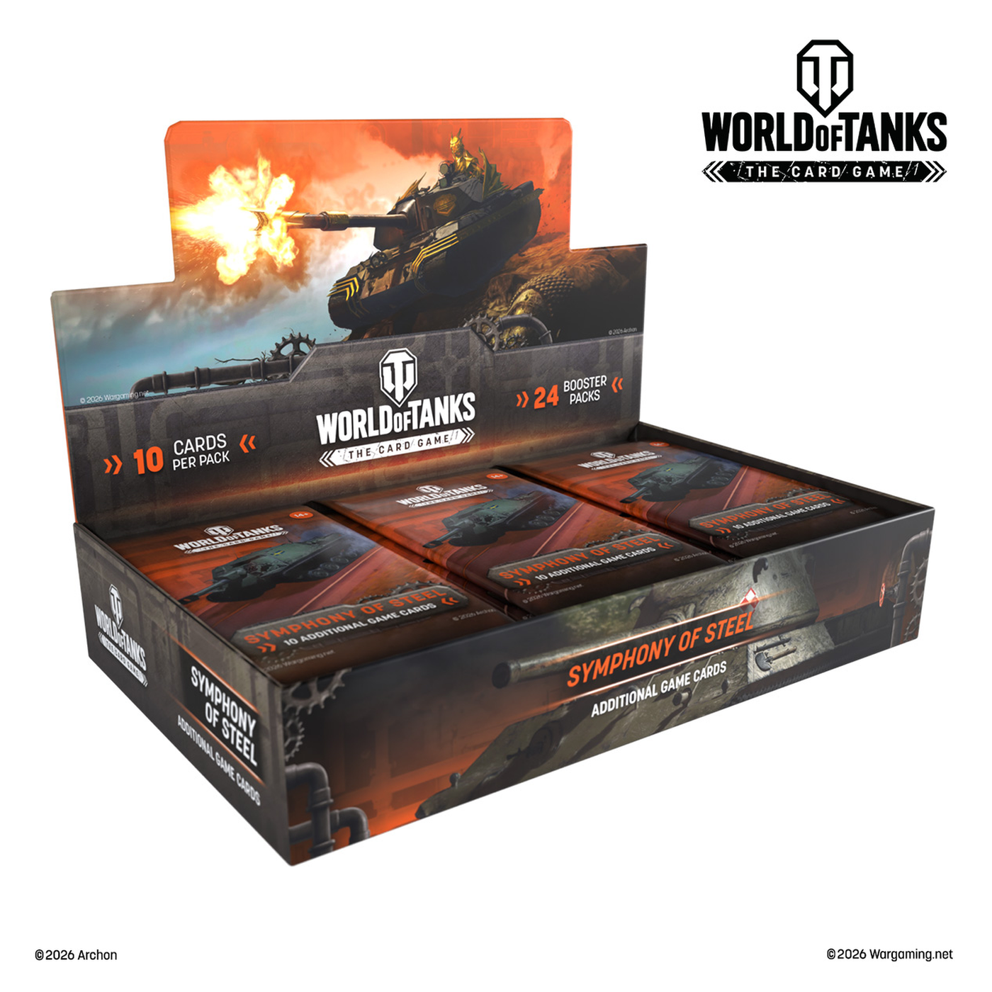 World of Tanks TCG Symphony of Steel Booster Display box containing 24 booster packs - imagen 2