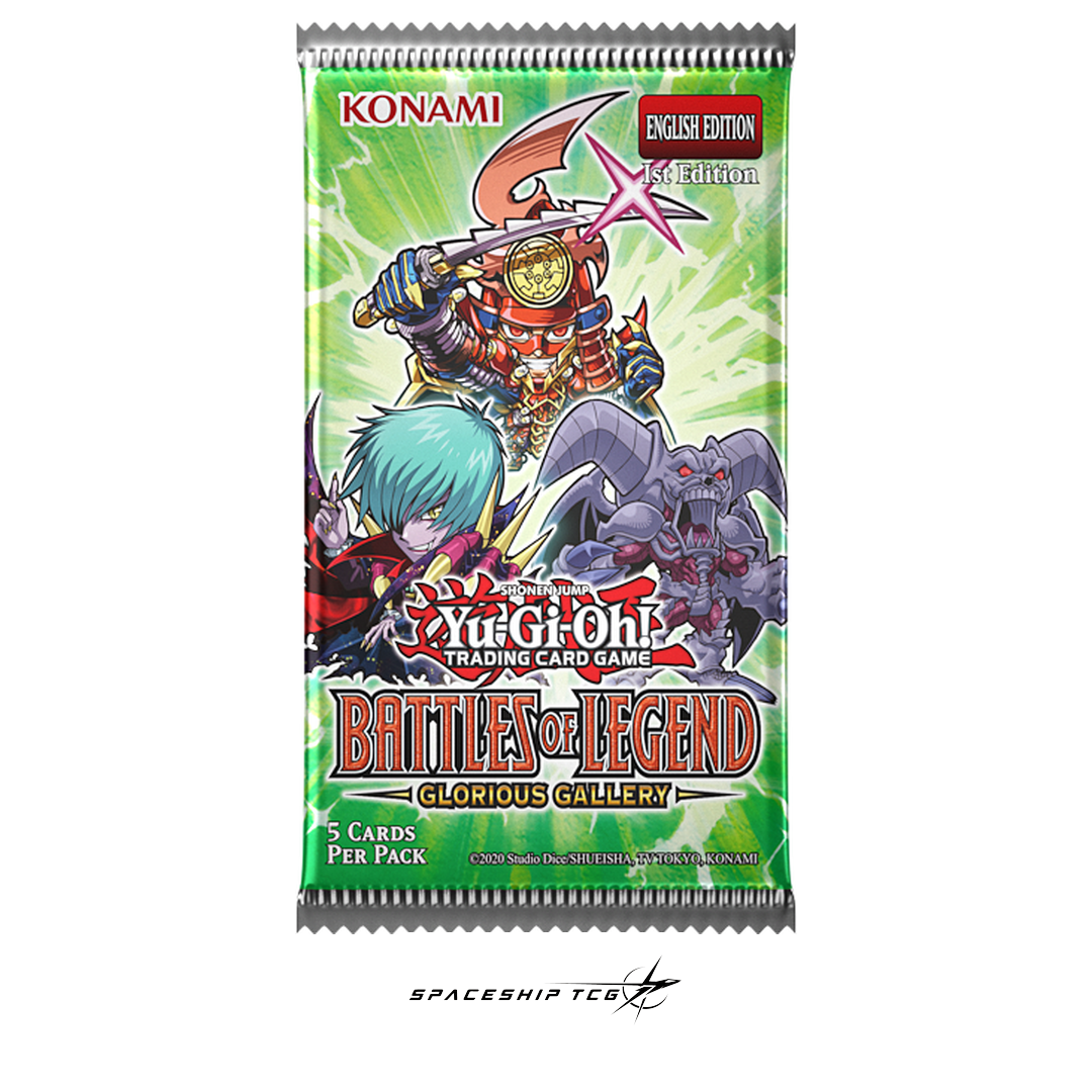 Yu-Gi-Oh! Battles of Legend Glorious Gallery Booster Display - 24 packs with extended art and chibi cards - Detail View