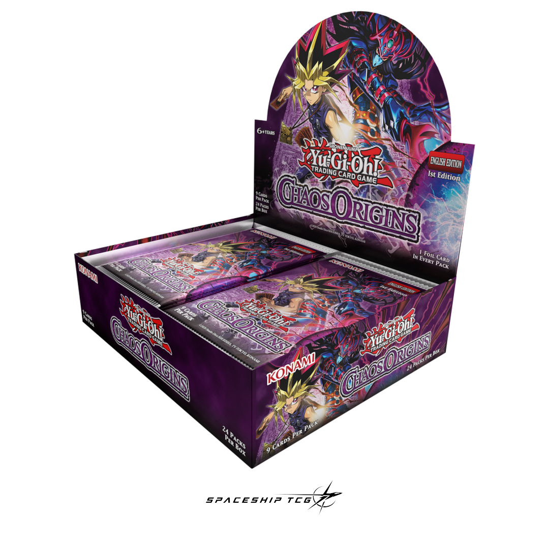 Yu-Gi-Oh! Chaos Origins Booster Display - 24 sealed booster packs with legendary cards - Box Front