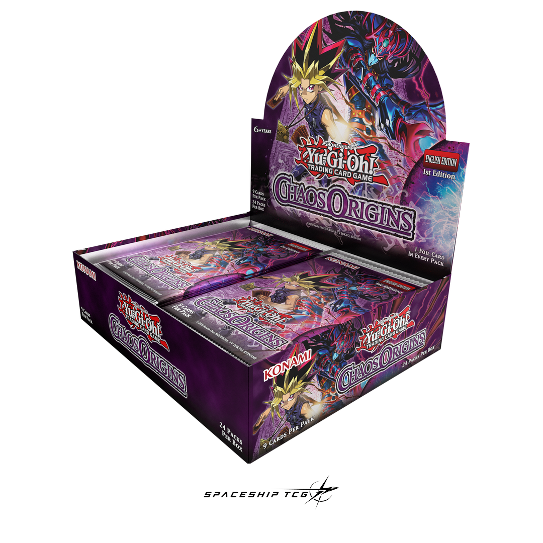 Yu-Gi-Oh! Chaos Origins Booster Display - 24 sealed booster packs with legendary cards - Box Back