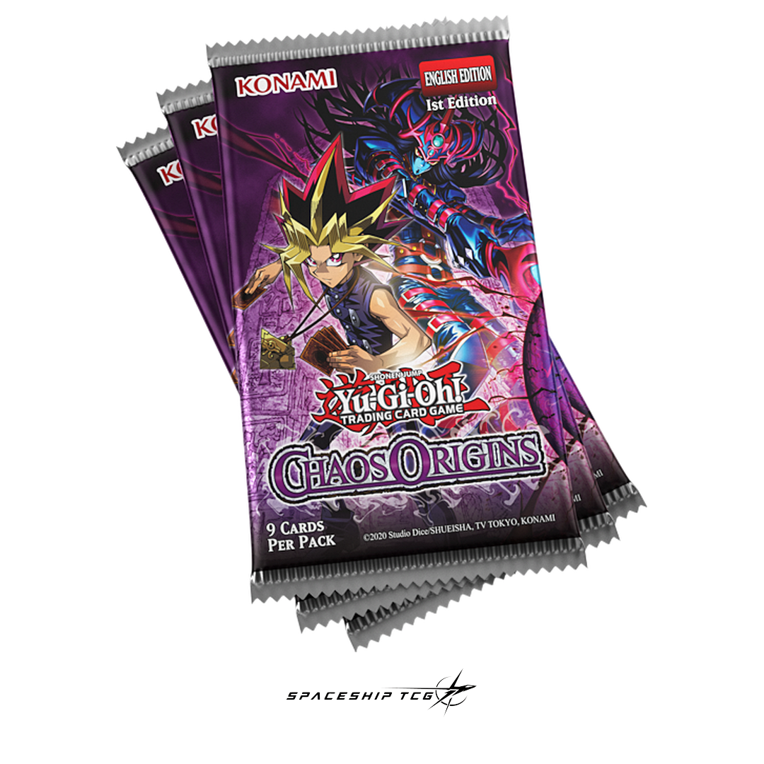 Yu-Gi-Oh! Chaos Origins Booster Display - 24 sealed booster packs with legendary cards - Detail View